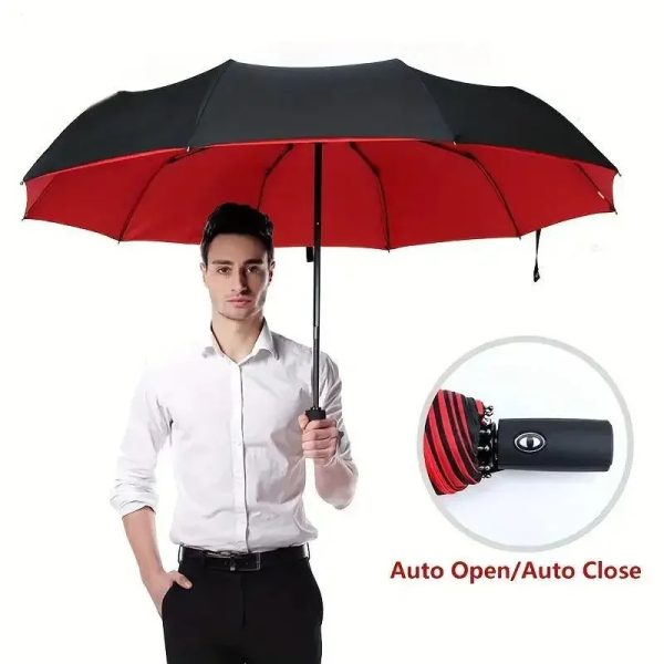 Windproof Double Layer Fully Automatic Resistant Umbrella Large Umbrellas Parasol 10K Men Women Unbrella