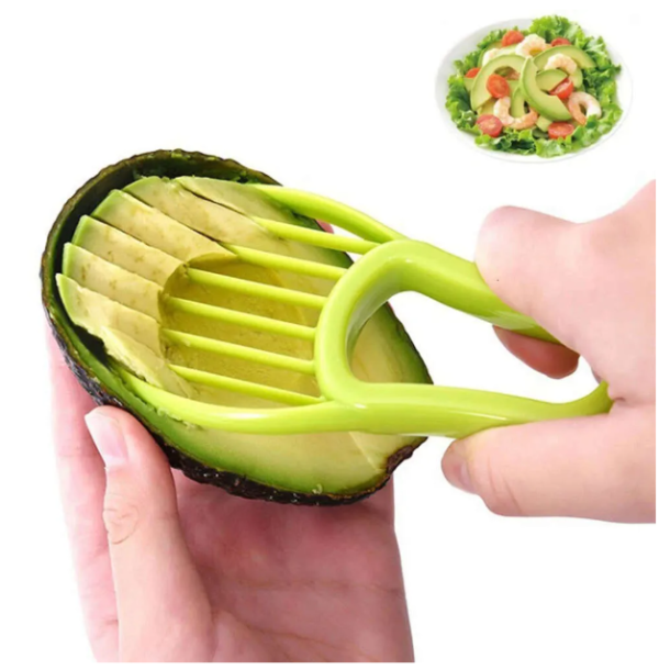 Vegetable New 3 in 1 Cutter Plastic Knife Peeler Pitaya Kiwi Berry Fruit Avocado Slicer Pulp Flesh Separator Kitchen Tools FY8877GG0822