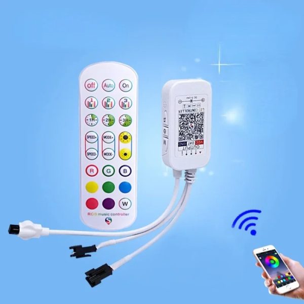 WS2812B WS2811 Led Bluetooth Controller for Addressable LED Strip Light Smd 5050 RGB LED Tape 24key IR Music Smart Controller