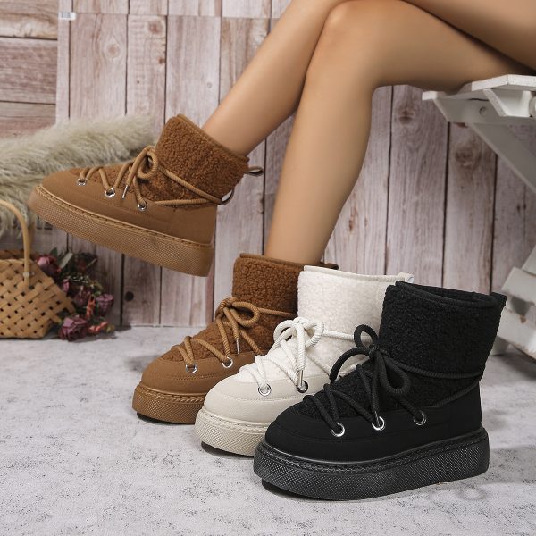 2024 new free shipping designer boots snow fur furry flurry winter boots ankle work shoes platform martin boot mens booties