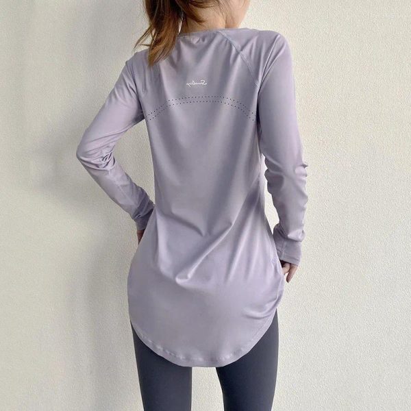 Active Shirts Long Sleeve Yoga Clothes Women 2024 Sportswear Woman Gym Running Blouses Sports Tops Fitness T-shirt Clothing Workout