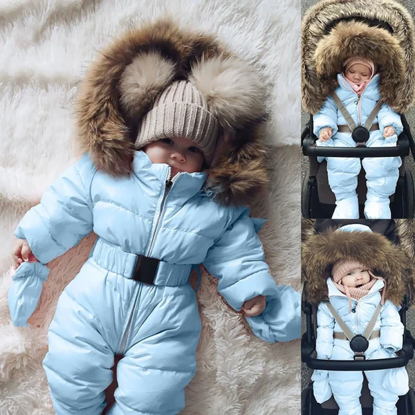 Winter clothes Infant Baby Snowsuit Boy Girl Romper Jacket Hooded Jumpsuit Warm Thick Coat Outfit Kids Outerwear Infant Clothing