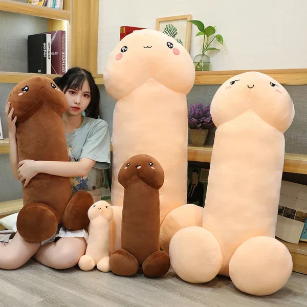 1pc 28cm 18+ Lifelike Penis Plush Toy Stuffed Dick Trick Doll Real-life Penis Plush Pillow Unique Cute Sexy Toy Gift