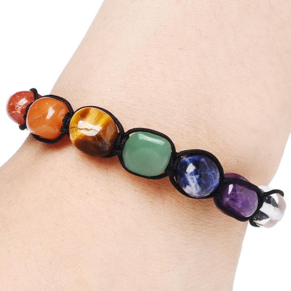 7 Chakra Yoga Natural Stone Bracelet Strand Women Men Irregular Beads Braid Chain Design Bracelets Fashion Jewelry Will and Sandy Gift