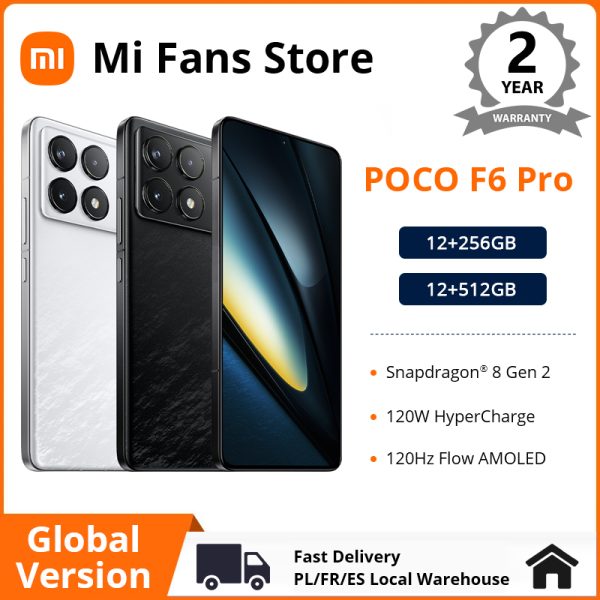 Xiaomi POCO F6 Pro 5G Global Version Smartphone Snapdragon 8 Gen 2 6.67'' 120Hz Flow AMOLED DotDisplay 120W Charge NFC