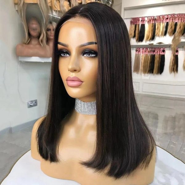 Brazilian 13X4 Lace Front Wig Short Human Hair Wigs Remy Hair Short Bob Straight Wig Wigs for Women Swiss Lace