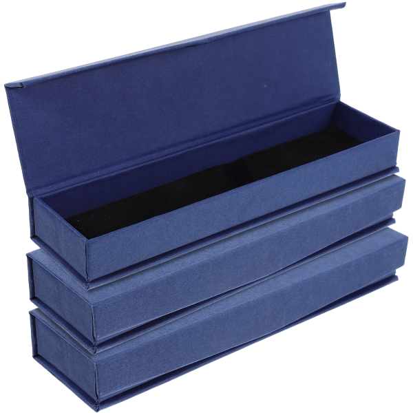 3 Pcs Gift Boxes Pen Case Single Display Fountain Cases for Adults Jewelry Container Empty Organizer