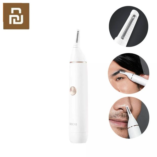 Xiomi Youpin Soocas IPX5 waterproof nose hair trimmer eyebrow trimmer sharp blade cordless nose cleaner 240522