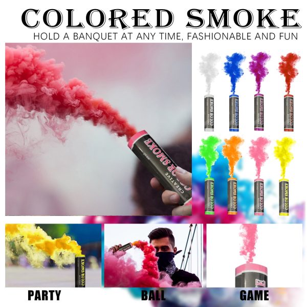 1PCS New Colorful Effect Smoke Bombs Smoke Granade For Photography Props Wedding Halloween Supplies Round Smoke Fog Maker