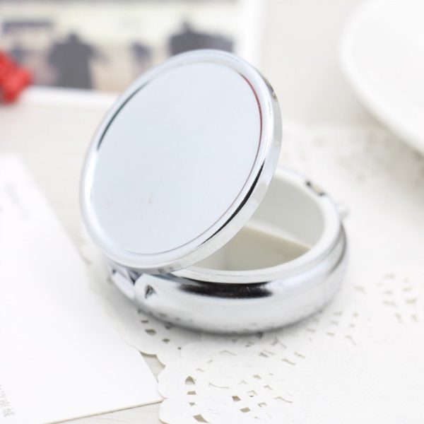 1PC Portable Travel Essential Pill Splitters Pill Case Container For Medicines Organizer Metal Pill Box