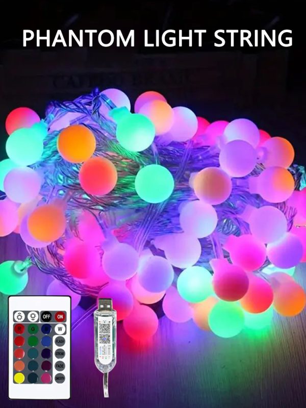 10M 66LED Smart String Lights Outdoor Led Waterproof Strip Lights RGB Music Sync Remote and App Controlled Lights For Home Christmas Decor