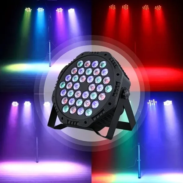 36 LED RGB Party Light Laser DJ Disco Par Lamp US/EU DMX 512 Strobe Lighting Effect Cound Activated For Christmas Bar Club Wedding Bar KTV Party Light