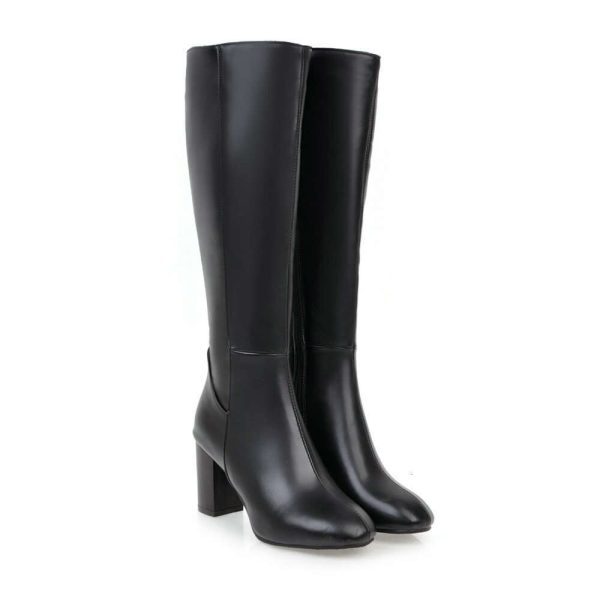 Women's Block Heel, Heel Fashionable Versatility, Warm And Comfortable Boots, Women's Shoes High Boots