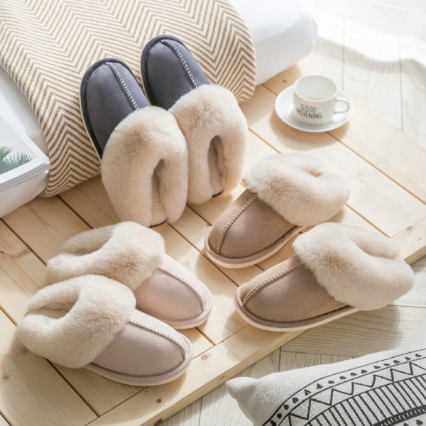 2024 New Free Shipping Flat Sandal New Winter Slipper Rubber Slides Women Warm Basic Plain Slippers Slip On Sandals