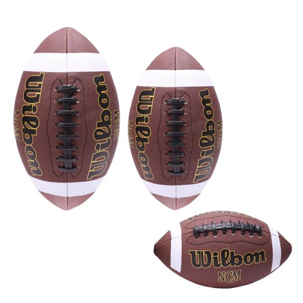 1PC High Quality Sports Size 3 6 9 Grip Official PU Leather Adult Kids Rugby American Football Balls 240527