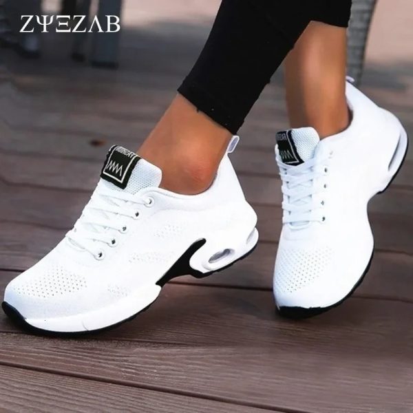 Womens Trainers Casual Mesh Sneakers Pink Women Flat Shoes Lightweight Soft Sneakers Breathable Footwear Womens Running Shoes 240612