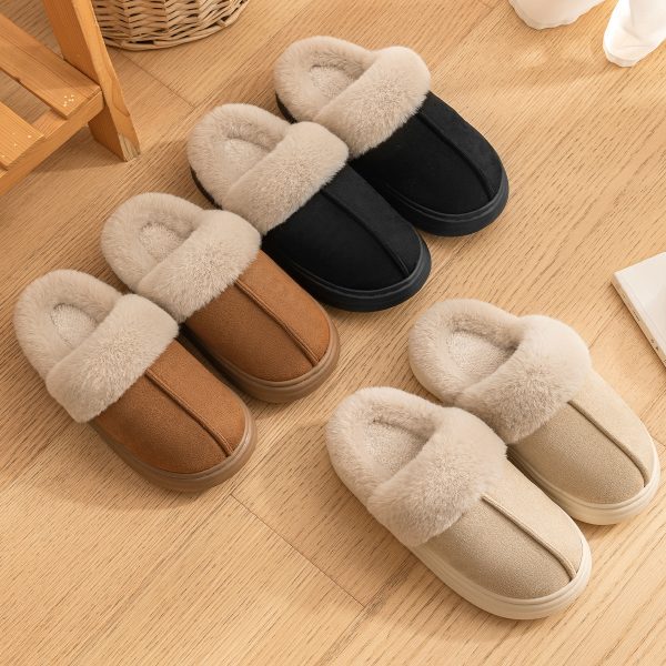 2024 new free shipping Cotton mop designer slippers for womens Suede insulation and thickening black white brown (Size is one size smaller! Order one size larger!)