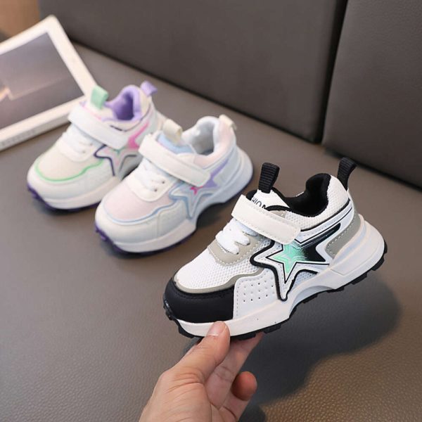 2024 Spring and Autumn New Boys' Sports Small Children's Mesh Dad Girls' Running Shoes F615-28