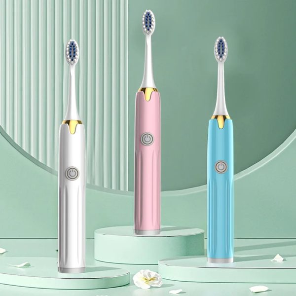 Adult electric toothbrush, soft bristles IPX7 waterproof, replaceable brush head send 3 brush head (without battery)