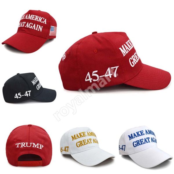 2024 Trump New Baseball Hat Cross border Hot Sale US Election Hat Embroidered Duck Tongue Hat Sun Protection and Sunshade Hat