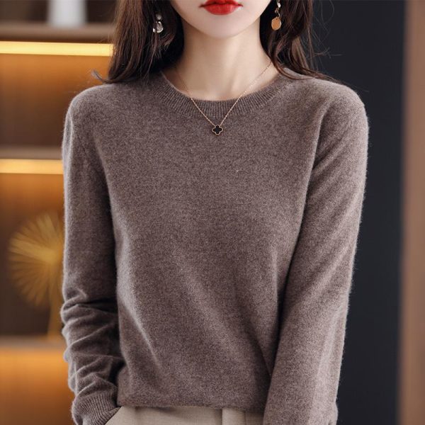 Womens Sweaters Cashmere Women Casual O-neck Solid Pullovers Autumn Winter Womens Sweater KnitwearWomens