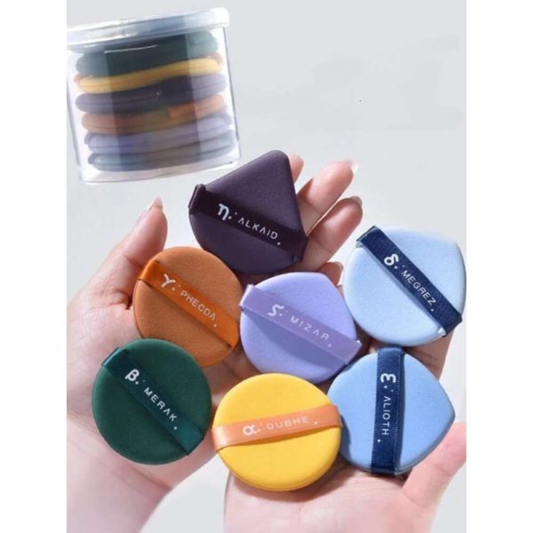 7 piece Soft set sponge dry and wet dual-use powder puff beauty foundation makeup free shipping F621-7