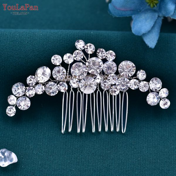 YouLaPan Bridal Hair Pin Rhinestone Woman Hair Comb Set Handmade Wedding Hair Accessories for Bride Hairpin Girl Hair Clip HP387