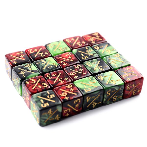 10Pcs 16mm 6 Side Dice Counters +1/-1 Dice Kids Toy Counting Dice For MTG/ Card Gaming Dice Board Game Entertainment Party Games