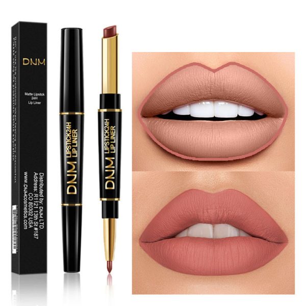 2 IN 1 Lip Liner Waterproof Matte Lipstick Pencil Contour Tint Sexy Red Matte Long Lasting Moisturizer Lipliner Cosmetics TSLM1