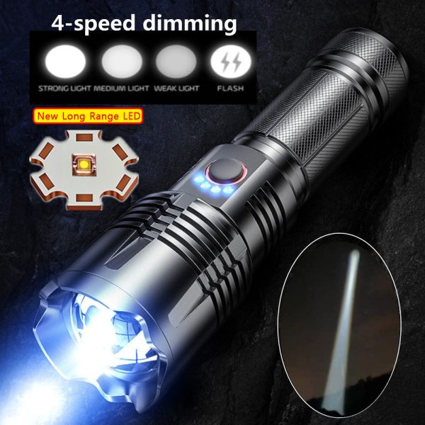 80W White Laser Powerful LED Flashlight 26650 Rechargeable Ultra Bright Torch Lamp Shot Long 5000m High Power Tactical Lanterns