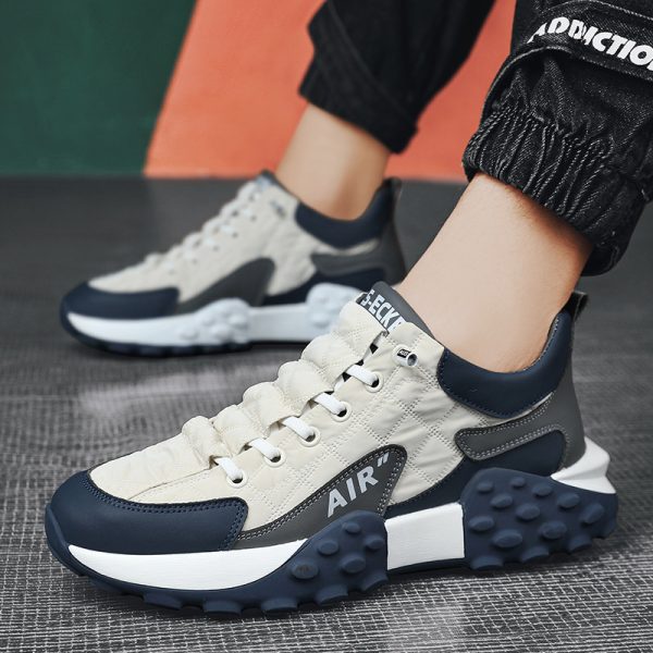 2024 men's shoes autumn and winter new fashion trend versatile sports shoes outdoor travel casual shoes thick soled shoes