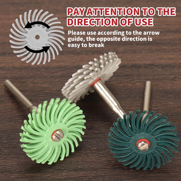 76pcs Radial Bristle Disc Kit Abrasive Brush 1/8" 3/2.35mm Shank Detail Polishing Wheel for Dremel Rotary Tool Accessories