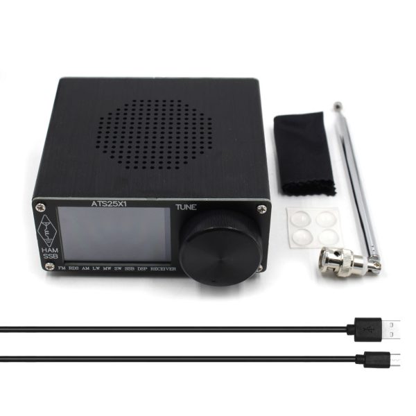 ATS25X1 ATS-25X1 Si4732 All-Band Radio Receiver FM LW(MW SW) SSB +2.4 Inch Touch LCD +Whip Antenna +Battery + Speaker