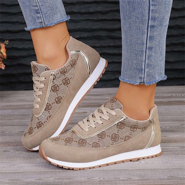 2024 Fashion Grey Spring New Sneaker Brand Women's Khaki Vulcanized Plus Size 42 Comfortable Basketball Shoes