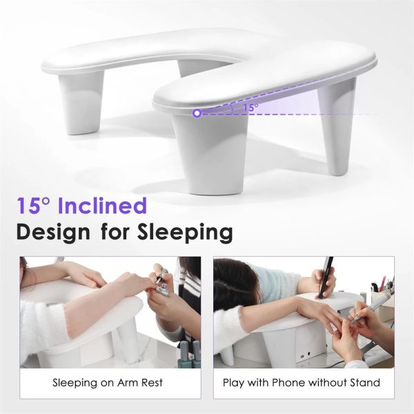 1pc PU Slanted Nail Table Manicure Hand Pillow Home Nail Salon Comfortable Arm Hand Rest for Hands Manicure Easy to install 240625