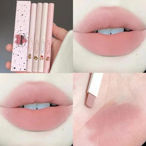 5 Colors Matte Lip Liner Lipstick Pen Long Lasting Non-stick Cup Waterproof Smooth Soft Veet Lipliner Pencil Makeup Cosmetics F626-12