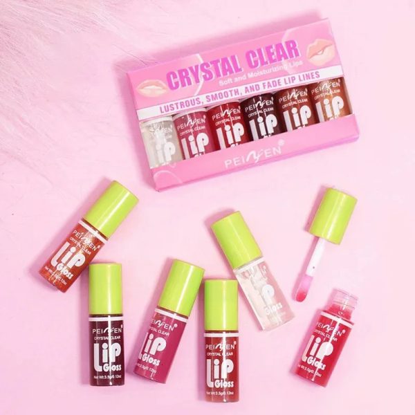 6PCS Moisturizing Lip Gloss Transparent Lip Oil Hydrating Lip Glaze Lip Plumper Hydrating Make Up Liquid Lipstick Lips Cosmetics 240626