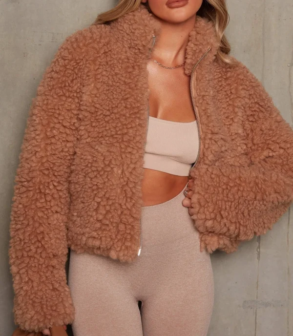 2024 Women Autumn Winter Teddy Coat Casual Oversized Soft Fluffy Fleece Jackets Female Overcoat Warm Faux Fur Coat Outwear Tops