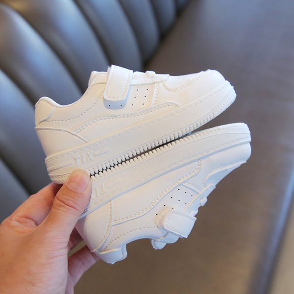 Tenis Sneakers Kids Baby Shoe Spring New Boys Girls Sports Shoes Casual Board Shoes Leather Soft Soled Children Small White Shoe