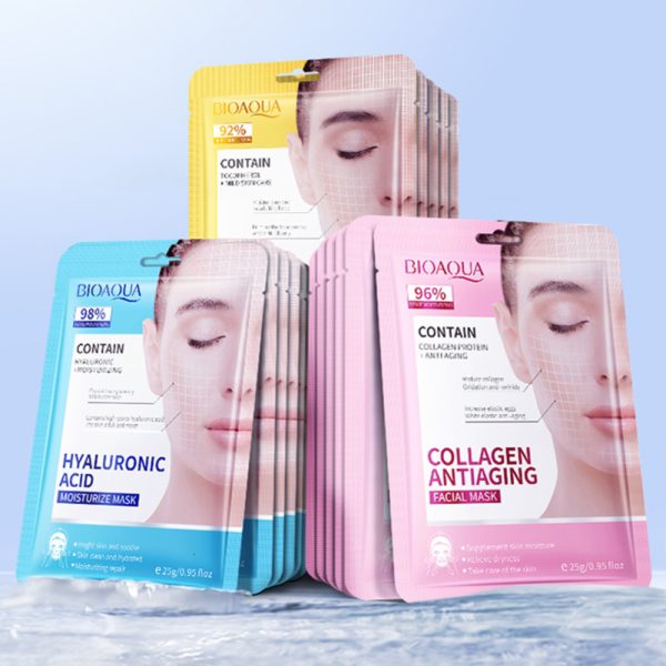 15pcs BIOAQUA Retinol Collagen Masks Firming Moisturizing Nourishing Hydrating Face Mask Skin Care Products 240704