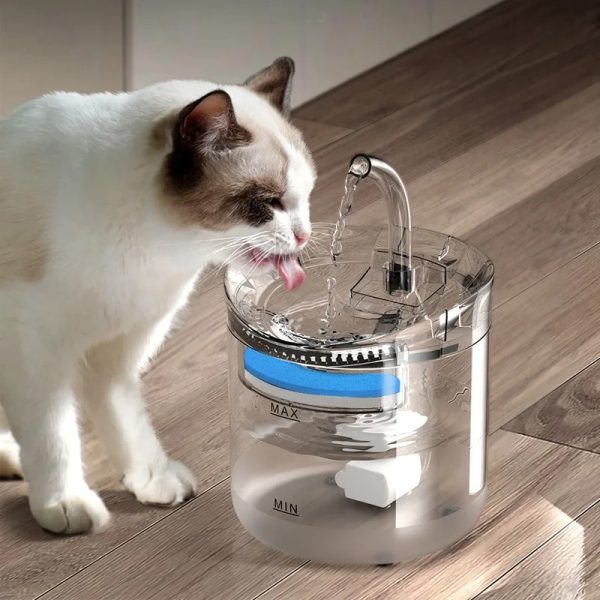 2L Cat Automatic Water Fountain With Faucet Cat Intelligent Water Dispenser Auto Drinker Filters For Cats Feeder Motion Sensor