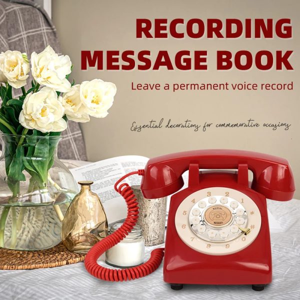 Antique Telephone Wedding Telephone Message Recording Vintage Audio Message Book Vintage guest Message Book Confession voicemail 240705