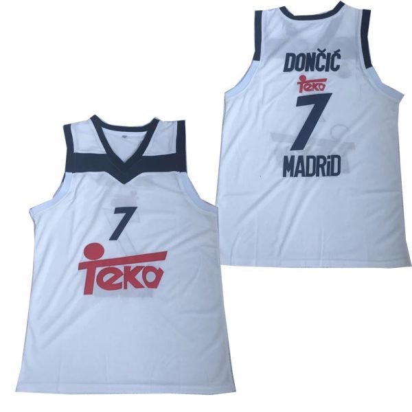 Basketball jerseys Teka 7 Doncic jersey High quality Sewing Embroidery Outdoor sportswear Hip Hop Movie 2024 White 240619